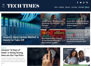 How techtimes.com looks like on a tablet such as an iPad.