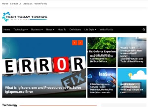 How techtodaytrends.com looks like on a tablet such as an iPad.