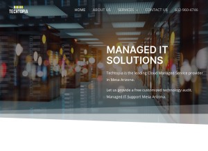 How techtopia.co looks like on a tablet such as an iPad.