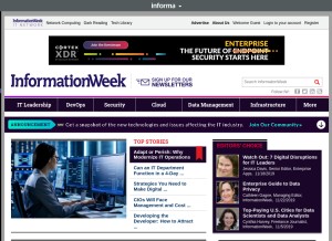 How techweb.com looks like on a tablet such as an iPad.