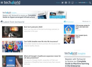 How techworld.com looks like on a tablet such as an iPad.