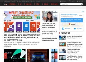 How techz.vn looks like on a tablet such as an iPad.