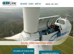How tecline.com looks like on a tablet such as an iPad.