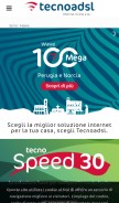 How tecnoadsl.it looks like on a mobile device such as an iPhone.