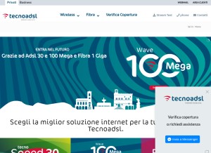 How tecnoadsl.it looks like on a tablet such as an iPad.