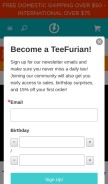 How teefury.com looks like on a mobile device such as an iPhone.