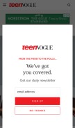 How teenvogue.com looks like on a mobile device such as an iPhone.