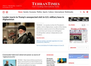 How tehrantimes.com looks like on a tablet such as an iPad.