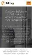 How tekhqs.com looks like on a mobile device such as an iPhone.