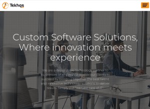 How tekhqs.com looks like on a tablet such as an iPad.