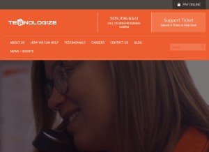 How teknologize.com looks like on a tablet such as an iPad.