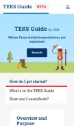 How teksguide.org looks like on a mobile device such as an iPhone.