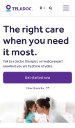 How teladoc.com looks like on a mobile device such as an iPhone.