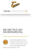How tele-vac.com looks like on a mobile device such as an iPhone.
