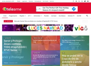 How teleame.com looks like on a tablet such as an iPad.