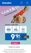 How telecable.es looks like on a mobile device such as an iPhone.