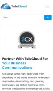 How telecloudvoip.com looks like on a mobile device such as an iPhone.