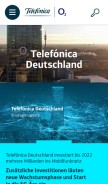 How telefonica.de looks like on a mobile device such as an iPhone.