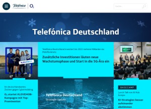 How telefonica.de looks like on a tablet such as an iPad.