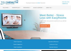How telehealth.com looks like on a tablet such as an iPad.