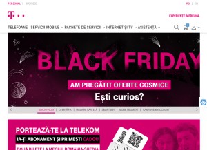 How telekom.ro looks like on a tablet such as an iPad.