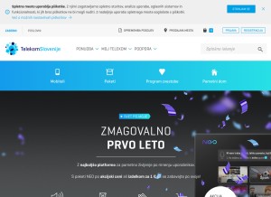 How telekom.si looks like on a tablet such as an iPad.