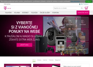 How telekom.sk looks like on a tablet such as an iPad.