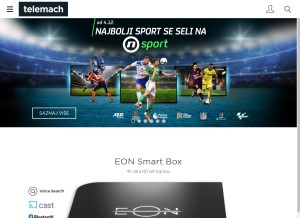 How telemach.ba looks like on a tablet such as an iPad.