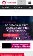 How telemadrid.es looks like on a mobile device such as an iPhone.
