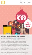How telenet.be looks like on a mobile device such as an iPhone.