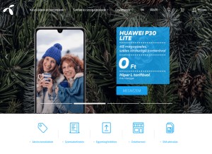 How telenor.hu looks like on a tablet such as an iPad.