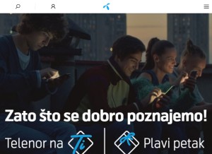How telenor.rs looks like on a tablet such as an iPad.