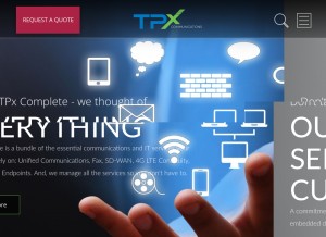 How telepacific.com looks like on a tablet such as an iPad.