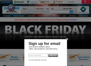 How telescope.com looks like on a tablet such as an iPad.