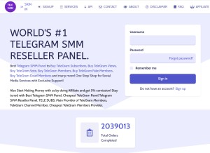 How telesubs.com looks like on a tablet such as an iPad.