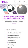 How telia.no looks like on a mobile device such as an iPhone.
