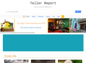 How tellerreport.com looks like on a tablet such as an iPad.