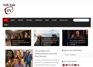 How telltaletv.com looks like on a tablet such as an iPad.