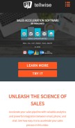 How tellwise.com looks like on a mobile device such as an iPhone.