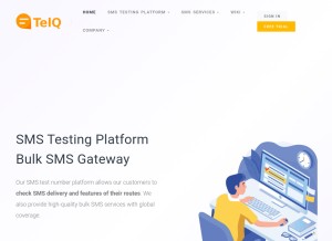 How telqtele.com looks like on a tablet such as an iPad.