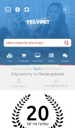 How telvinet.pl looks like on a mobile device such as an iPhone.