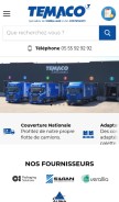 How temaco.fr looks like on a mobile device such as an iPhone.