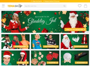 How temashop.dk looks like on a tablet such as an iPad.