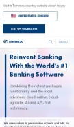 How temenos.com looks like on a mobile device such as an iPhone.