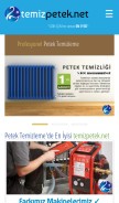 How temizpetek.net looks like on a mobile device such as an iPhone.