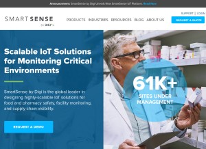 How tempalert.com looks like on a tablet such as an iPad.
