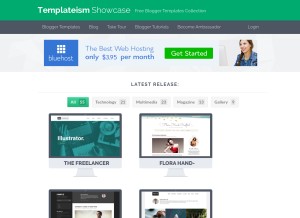 How templateism.com looks like on a tablet such as an iPad.