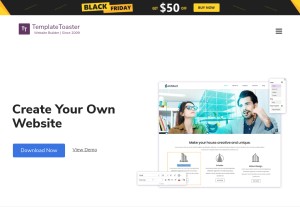 How templatetoaster.com looks like on a tablet such as an iPad.