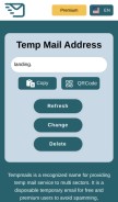 How tempmails.net looks like on a mobile device such as an iPhone.