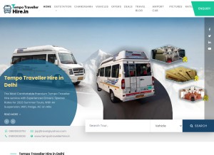 How tempotravellerhire.in looks like on a tablet such as an iPad.